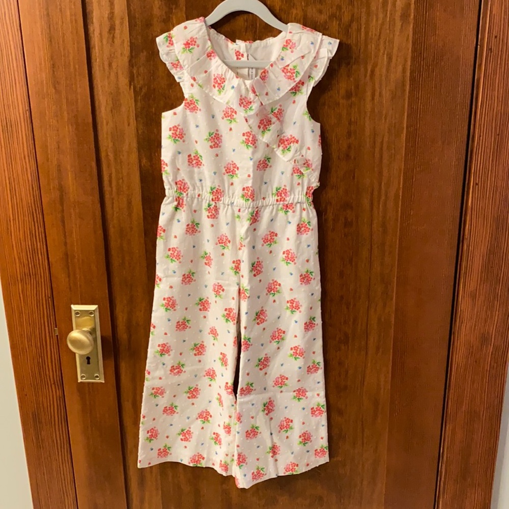 Janie and Jack size 6 white floral romper